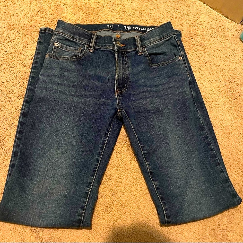 GAP Kids Slim Straight Jeans in Deep Blue